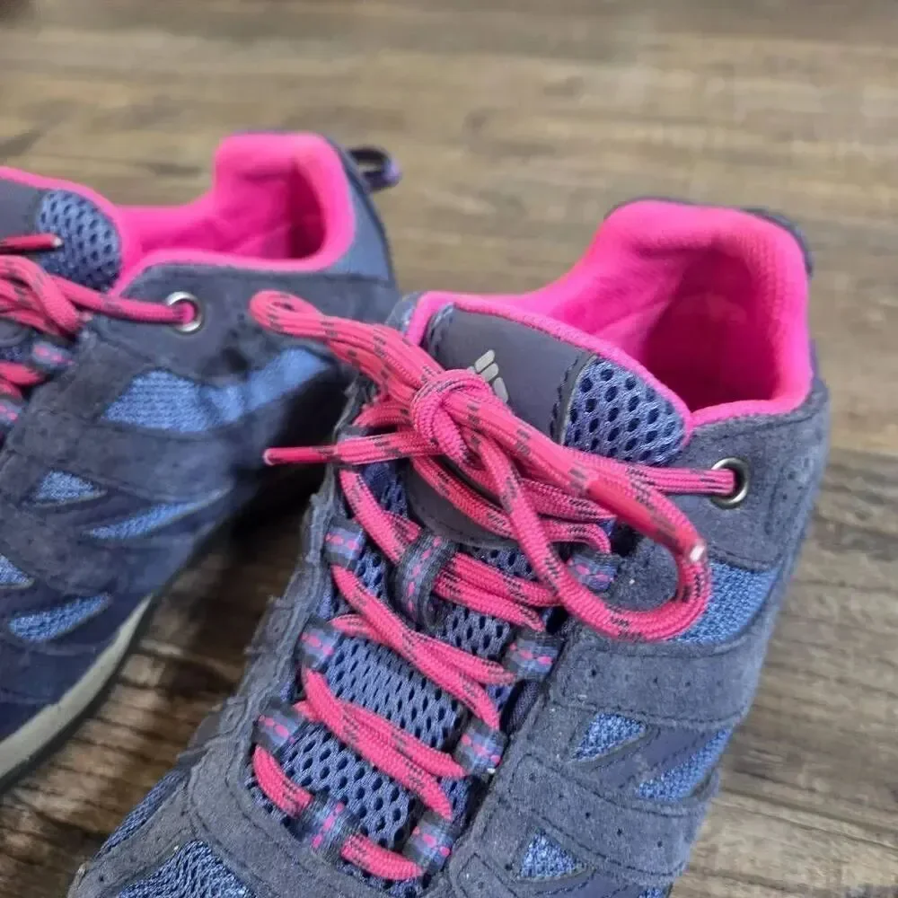 Columbia Redmond big girls youth sz 5 hiking shoes purple pink waterproof trail